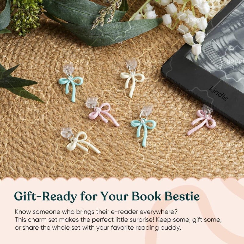 YOPPIX 9PCS Charms for Kindle, Dust Plug Charm Compatible with Type C Charging Port, Gift for Book Lover Readers Men Women Teachers Students, Accessories for Kindle - Image 5